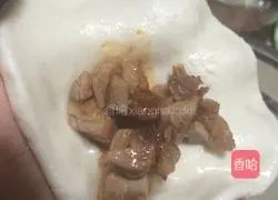 Illustration of how to make pancakes with barbecued pork 3