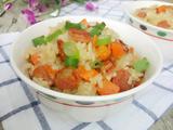 胡萝卜腊肠焖饭的做法[图]
