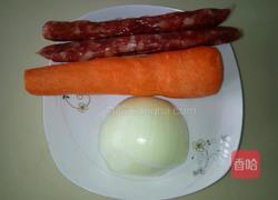 胡萝卜腊肠焖饭的做法图解3