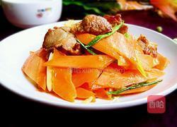 胡萝卜炒腊肉的做法图解11