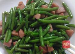 火腿豇豆的做法图解3