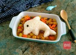 咖喱鸡肉小海豚饭团的做法图解18