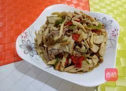 杏鲍菇豆腐干炒肉丝的做法图解14