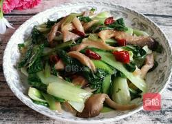 蘑菇炒青菜的做法图解8