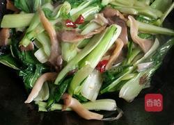 蘑菇炒青菜的做法图解5