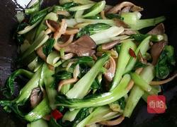 蘑菇炒青菜的做法图解6
