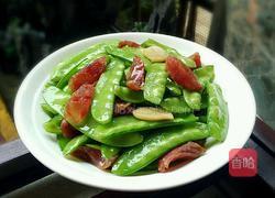 荷兰豆炒腊肠的做法图解9
