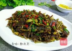 酸豆角双椒炒鸡胗的做法图解1