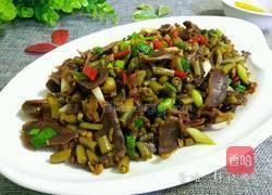 酸豆角双椒炒鸡胗的做法图解17