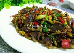 酸豆角双椒炒鸡胗的做法图解16