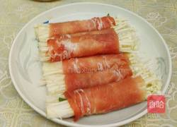 豚肉金菇卷的做法图解4