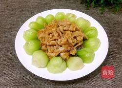 油菜炒肉片的做法图解10