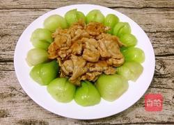 油菜炒肉片的做法图解9