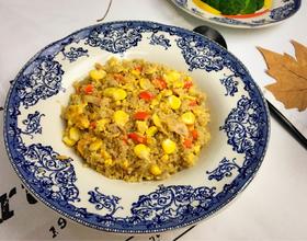 鲔鱼玉米蛋炒藜麦饭[图]