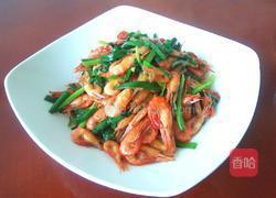 韭菜炒小虾的做法图解9