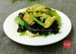木耳青菜炒鸡蛋的做法图解11