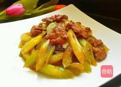 孜然牛肉炒西芹的做法图解11