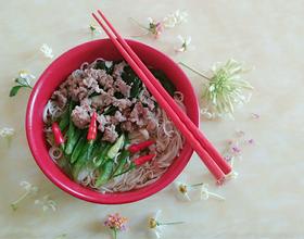 自制瘦肉青菜汤面[图]