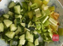 肉片炒三丁的做法图解2