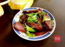 青蒜炒（瘦）腊肉的做法图解8