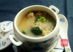 西兰花肉丸粥的做法图解13