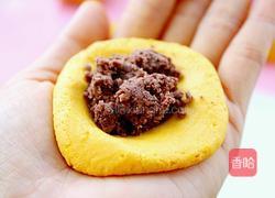 椰蓉南瓜豆沙饼的做法图解8