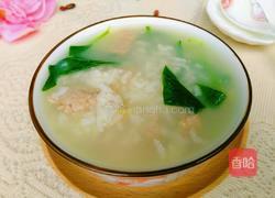 肉丝菠菜米粥的做法图解11