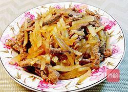 萝卜丝炒牛肉丝的做法图解5