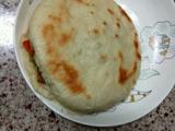 烧饼夹菜