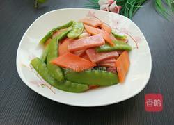 荷兰豆炒火腿肠的做法图解11