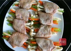 蒸鲜蔬无骨鸡翅的做法图解3