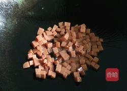 芥蓝火腿炒饭的做法图解3