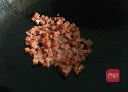 芥蓝火腿炒饭的做法图解4