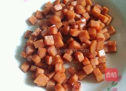 芥蓝火腿炒饭的做法图解5