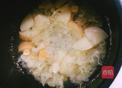 莲子百合雪梨汤的做法图解4