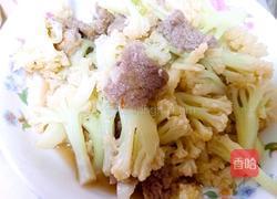 肉片爆炒有机菜花的做法图解6