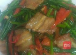 韭菜苔炒三层肉的做法图解6