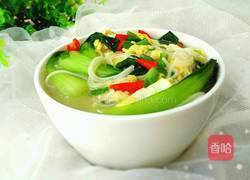 青菜鸡蛋面的做法图解11
