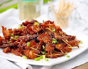 牙签烤五花肉