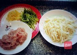 肉丝炒茭白的做法图解4