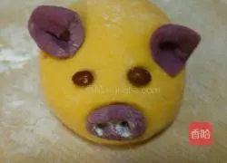 Illustration of how to make piggy steamed buns 2