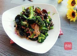 西兰花木耳炒肉的做法图解16