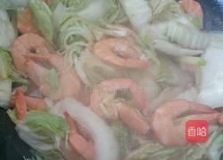 白菜炒虾的做法图解9