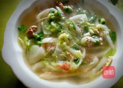 白菜鸡汤的做法图解5