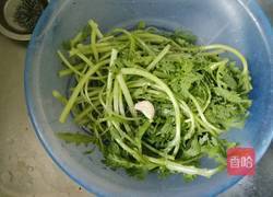 螺旋藻炒茼蒿的做法图解1