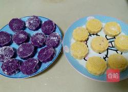 椰香双色薯饼的做法图解8