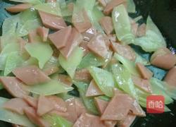 莴苣炒火腿的做法图解6