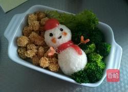 圣诞雪人饭团的做法图解16