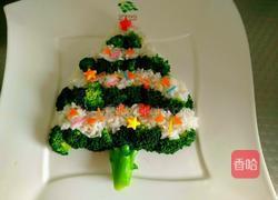 西兰花白米圣诞树的做法图解12