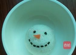 #圣诞节#雪人饭团便当的做法图解7